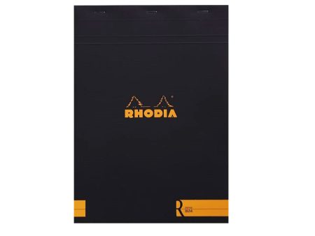 Rhodia No.18 Premium Black Notepad - A4, Ruled Supply