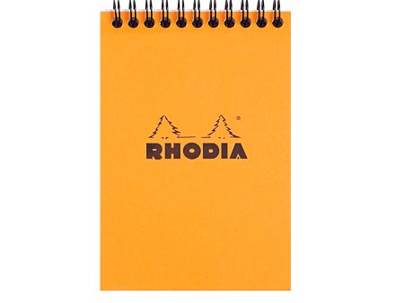 Rhodia Classic Spiral Orange Notepad - A6, Squared on Sale