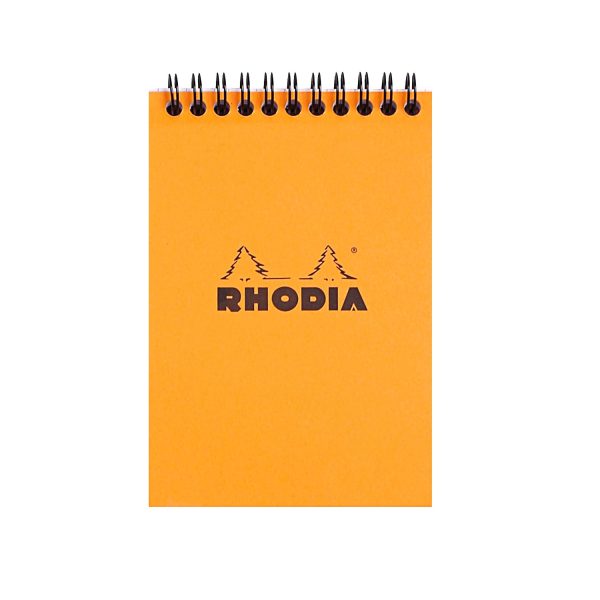 Rhodia Classic Spiral Orange Notepad - A6, Squared on Sale