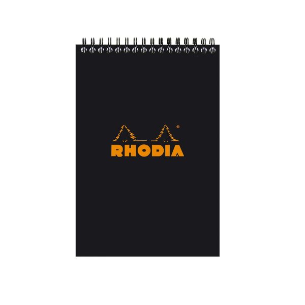 Rhodia Classic Spiral Black Notepad - A5, Ruled Online