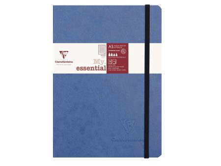 Clairefontaine My Essential Blue Threadbound Notebook - A5, Ruled Sale