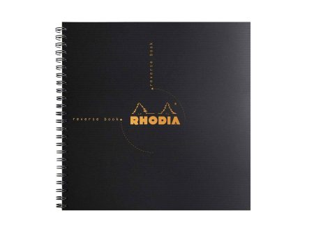 Rhodiactive Reverse Spiral Black Notebook - Squared Fashion