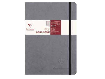 Clairefontaine My Essential Gray Threadbound Notebook - A5, Ruled Sale